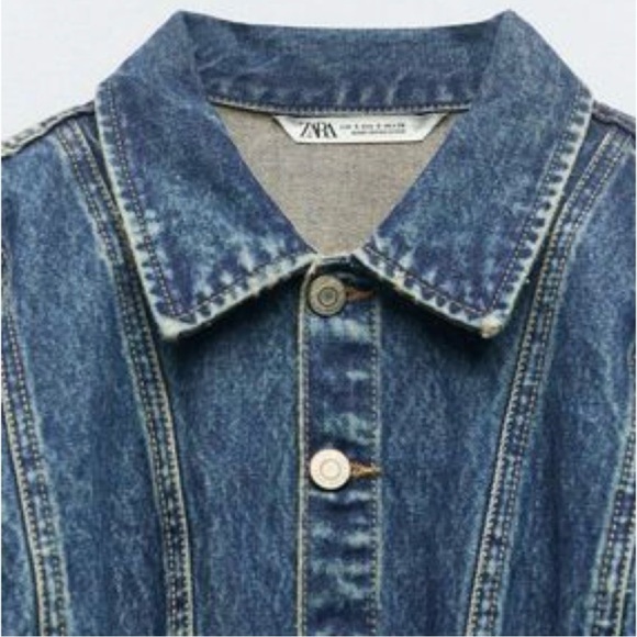 ZARA Denim Button Mini Dress ✨NWOT✨ - Picture 9 of 14